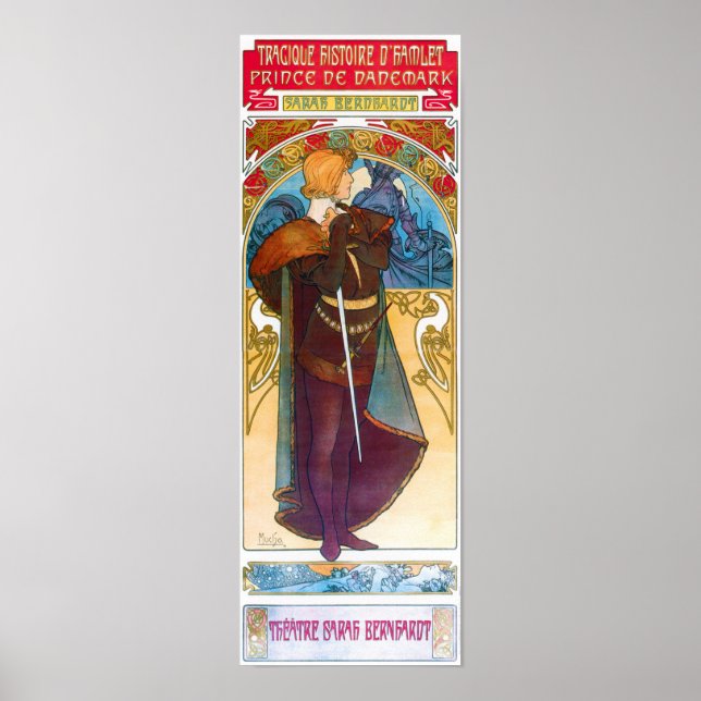 Hamlet, Alphonse Mucha Poster (Vorne)