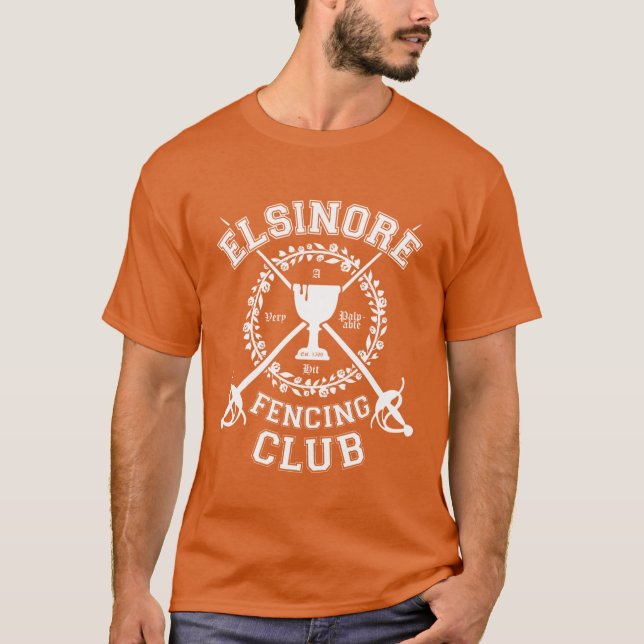 Hamlet Andrew Scott wore this Elsinore Fencing Clu T-Shirt (Vorderseite)