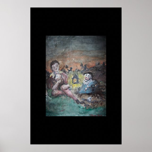 Hamlet auf dem Friedhof Poster (Vorne)