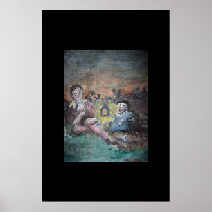 Hamlet im Friedhof Poster