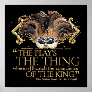 Hamlet Play Quote (Gold Version) Poster