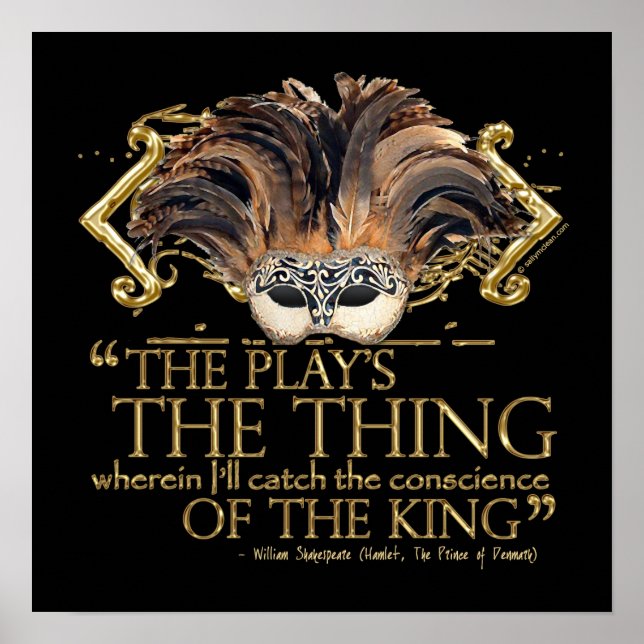 Hamlet Play Quote (Gold Version) Poster (Vorne)