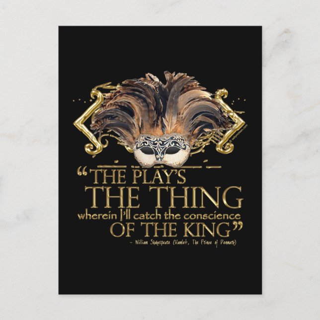Hamlet Play Quote (Gold Version) Postkarte (Vorderseite)