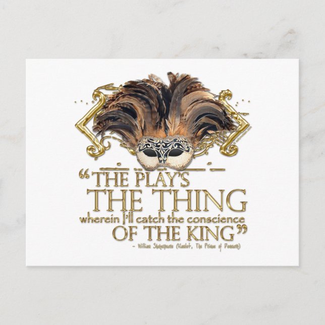 Hamlet Play Quote (Gold Version) Postkarte (Vorderseite)