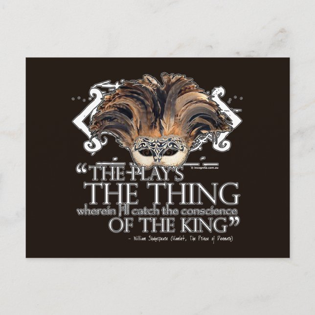 Hamlet-Play-Zitat Postkarte (Vorderseite)