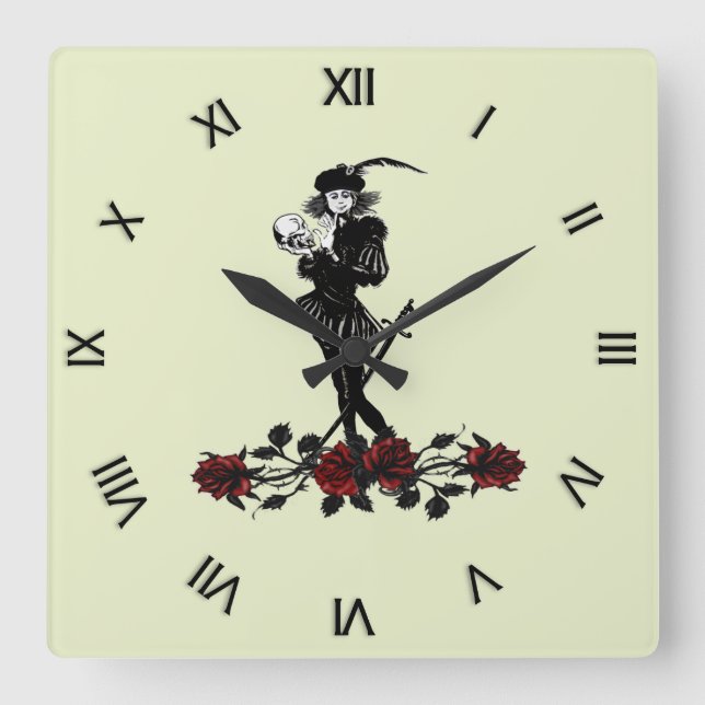 Hamlet Quadratische Wanduhr (Vorderseite)