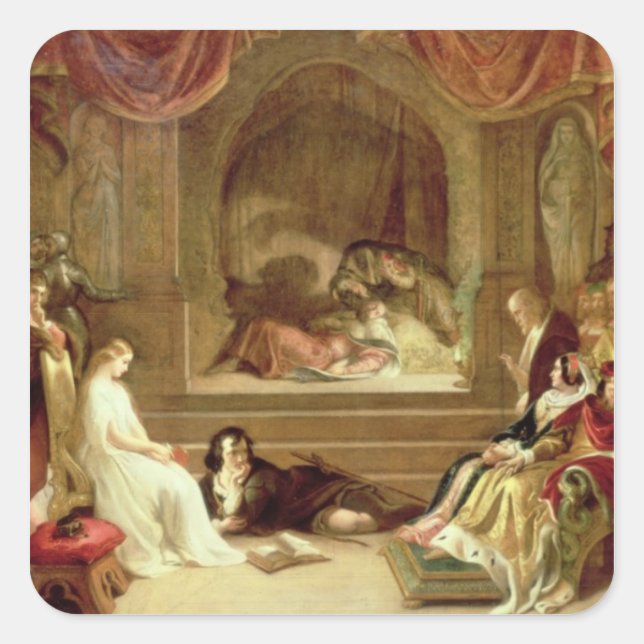 Hamlet Quadratischer Aufkleber (Vorderseite)