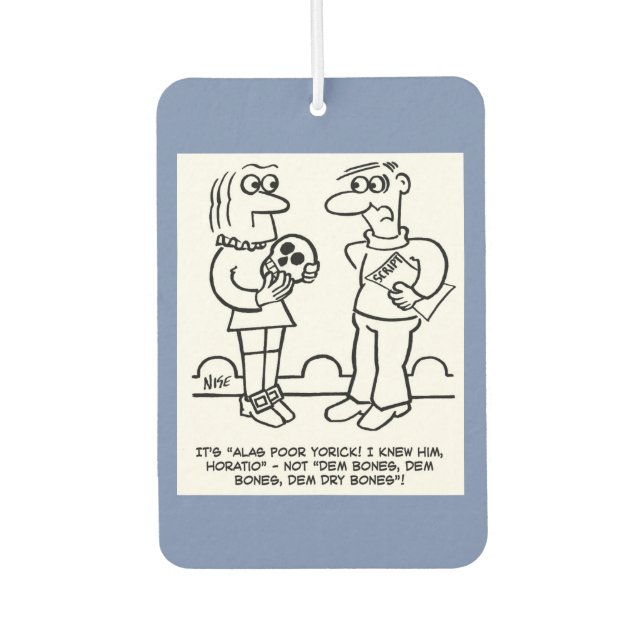 Hamlet Schauspieler hat Rat von der Bühne Director Autolufterfrischer (Vorderseite)