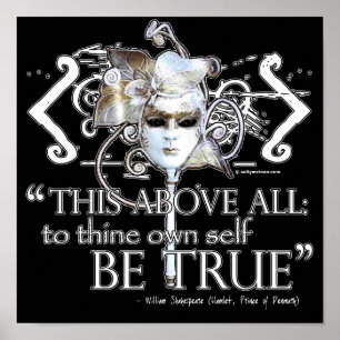 Hamlet "... selbst wahr sein ..." Kostenvoranschla Poster