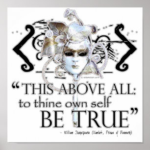 Hamlet "... selbst wahr sein ..." Kostenvoranschla Poster