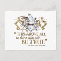 Hamlet "Selbst wahr sein" Zitat (Gold-Version)