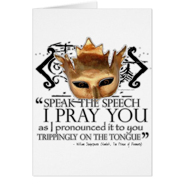 Hamlet "sprechen die Rede… " (Vorne)