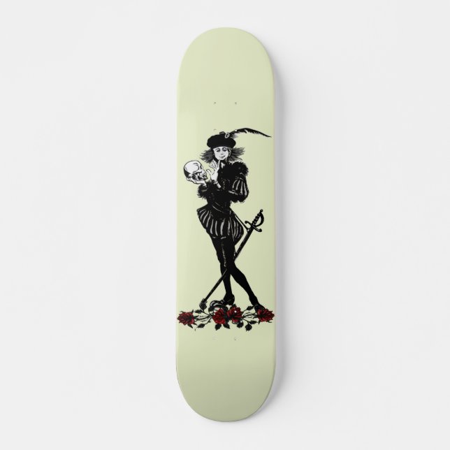 Hamlet The Bard Limegrün  Skateboard (Vorne)