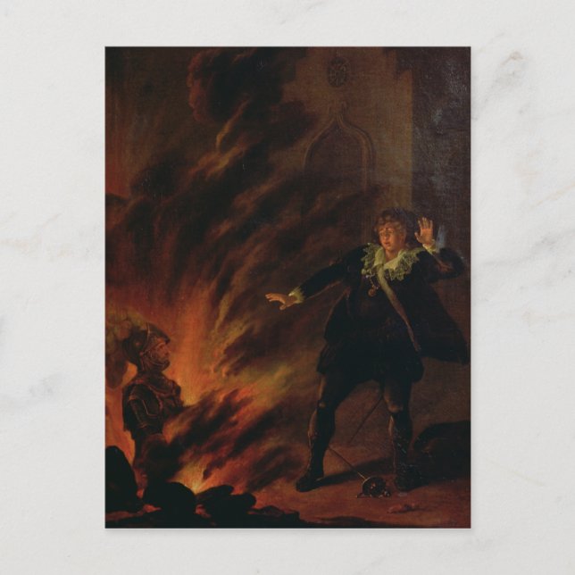 Hamlet und der Geist seines Vaters Postkarte (Vorderseite)