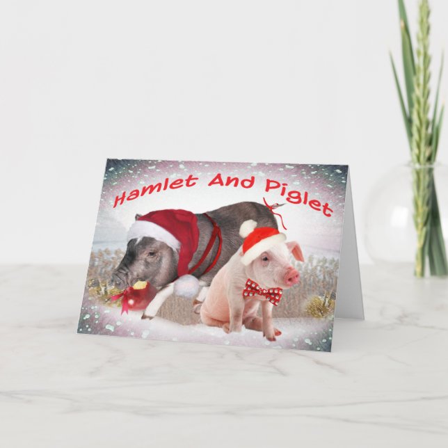 Hamlet und Piglet Frohe Weihnachten (Vorderseite)