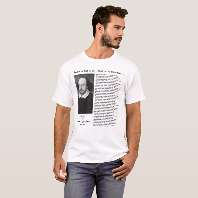 Hamlet: William Shakespeare T-Shirt (Vorne ganz)
