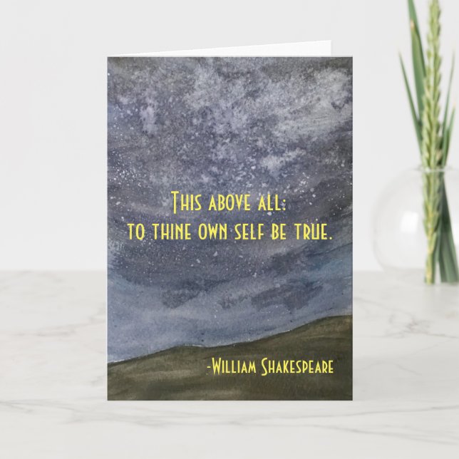 Hamlet-Zitat Karte (Vorderseite)