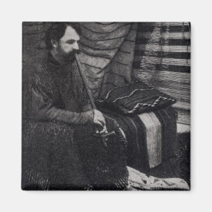 Hamlin Girlande in seinem Cheyenneteepee-Rauchen Magnet