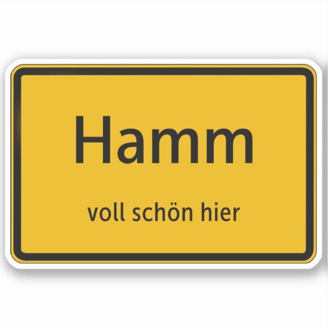 Hamm Aufkleber Sticker Autoaufkleber (Vorderseite)