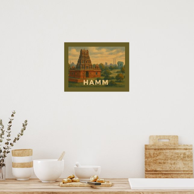 Hamm Deutschland Stadt Kunst Poster (Küche)