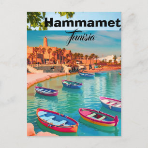 Hammamet Tunesien Reise Postkarten Kunst, Hammamet