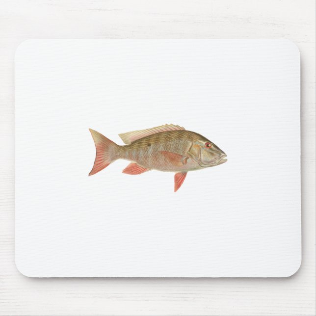 Hammelfleisch-Rotbarsch-Illustration Mousepad (Vorne)
