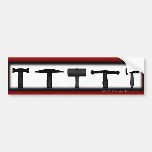 Hammer beschattet Autoaufkleber (Vorne)