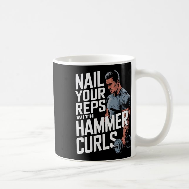 Hammer Curls Bodybuilding Fitness Workout Gym Kaffeetasse (Rechts)