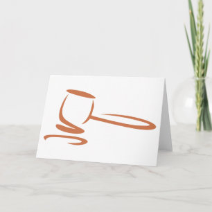 Hammer, der einen Richter im Swish zeichnet Art Karte