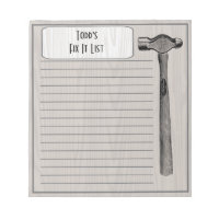 Hammer es aus, es handlich Mann Chore List Monogra