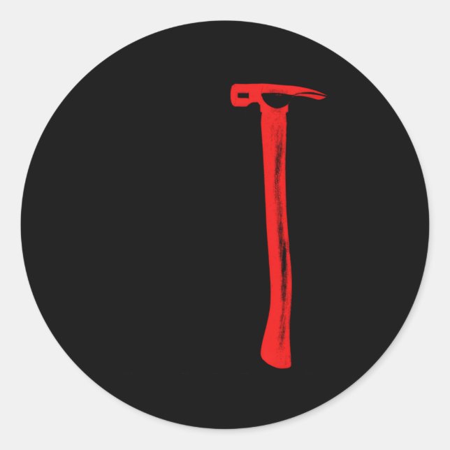 Hammer-Framing Construction Con Runder Aufkleber (Vorderseite)