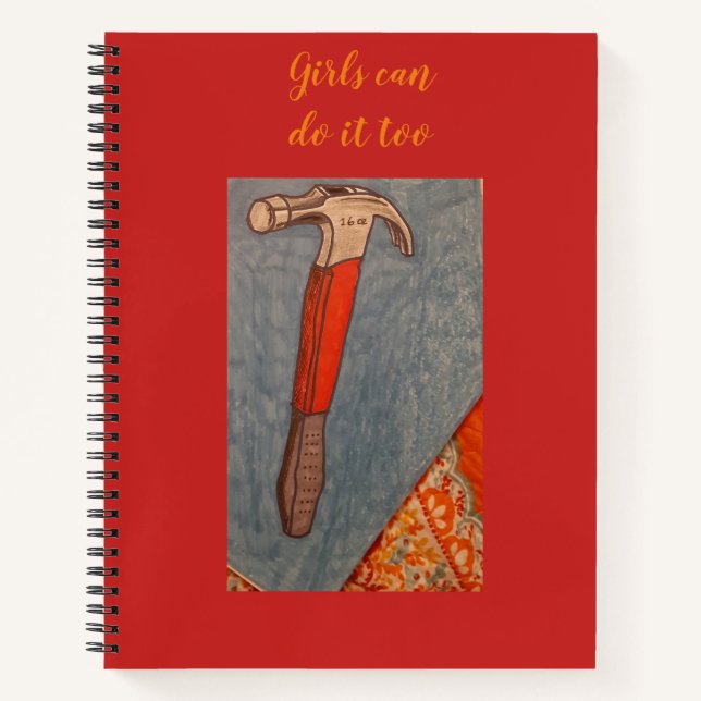 Hammer Girl Power Spiral Notebook Notizbuch (Vorderseite)