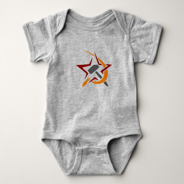 HAMMER-SICHEL-ROTER STERN BABY STRAMPLER (Vorderseite)