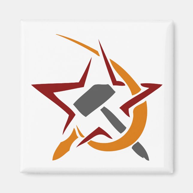 HAMMER SICKLE RED STAR MAGNET (Vorne)