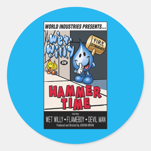 Hammer Time World Industries Runder Aufkleber (Vorderseite)