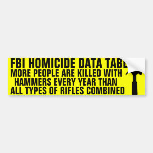 Hämmer töten mehr Leute Autoaufkleber