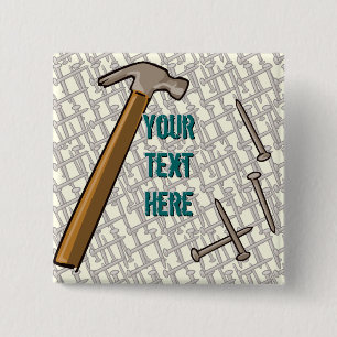 Hammer u. Nagel-Knopf Button