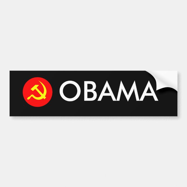Hammer u. Sichel Obama Autoaufkleber (Vorne)