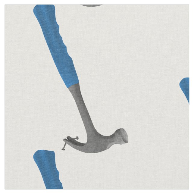 Hammer und Nagelbauer Stoff (Nahaufnahme)