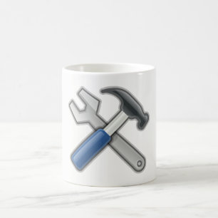 Hammer und Schraubenschlüssel Tasse