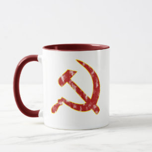 Hammer und Sichel (abgenutztes Aussehen) Tasse