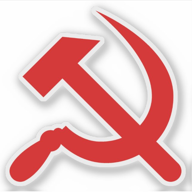 Hammer und Sichel (rot) Aufkleber (Vorderseite)