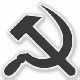 Hammer und Sichel (schwarz) Aufkleber