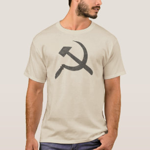 Hammer und Sichel Vintage abgenutzt (Schwarz) T-Shirt