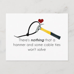 Hammer und Zap-Gurt Postkarte