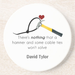 Hammer und Zap-Gurt Untersetzer