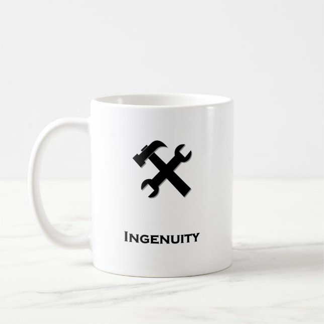 Hammer Wrench Einfallsschwarz Tasse (Links)
