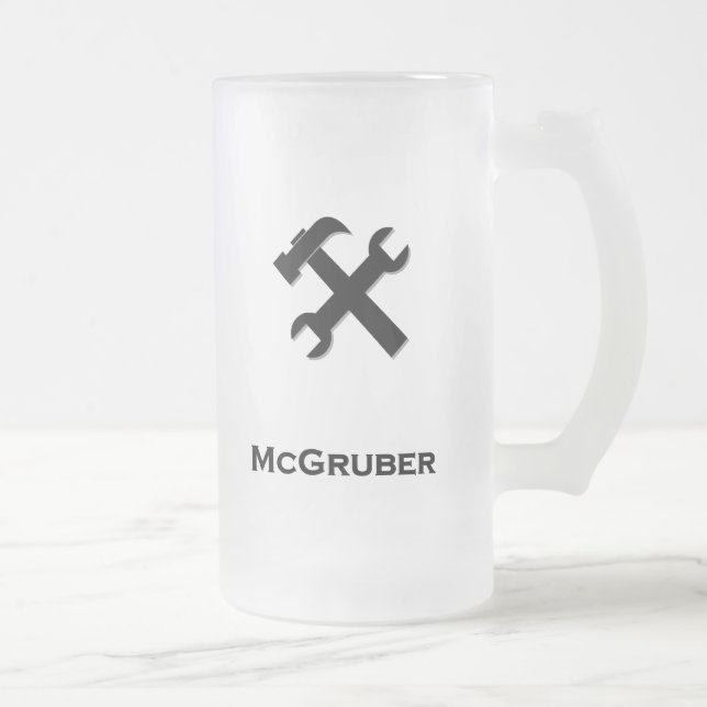 Hammer Wrench McGruber black Mattglas Bierglas (Rechts)