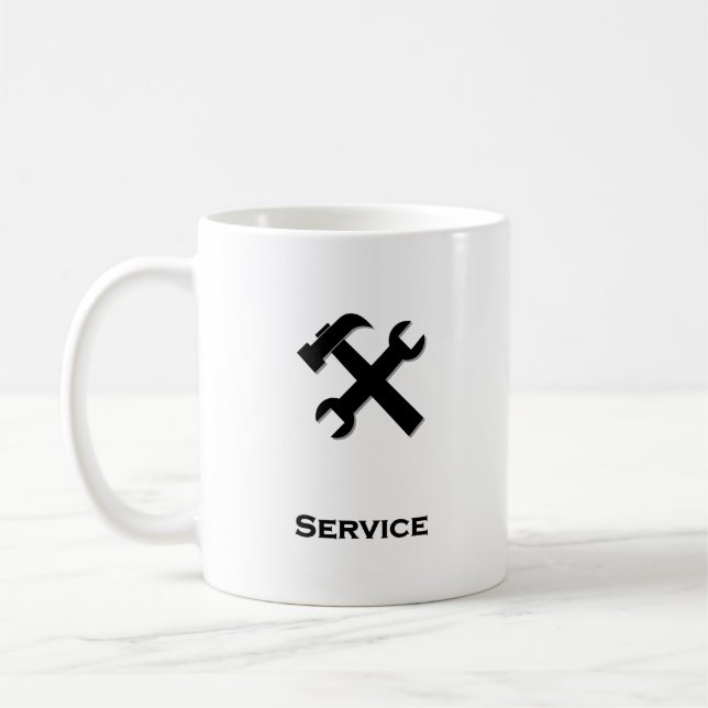Hammer Wrench Service schwarz Tasse (Links)