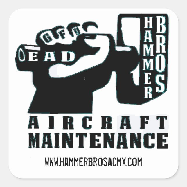 Hammerbrosacmkleber Quadratischer Aufkleber (Vorderseite)